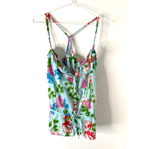 Hollister Floral Cross-Back Tank Top - Picture 1 of 7